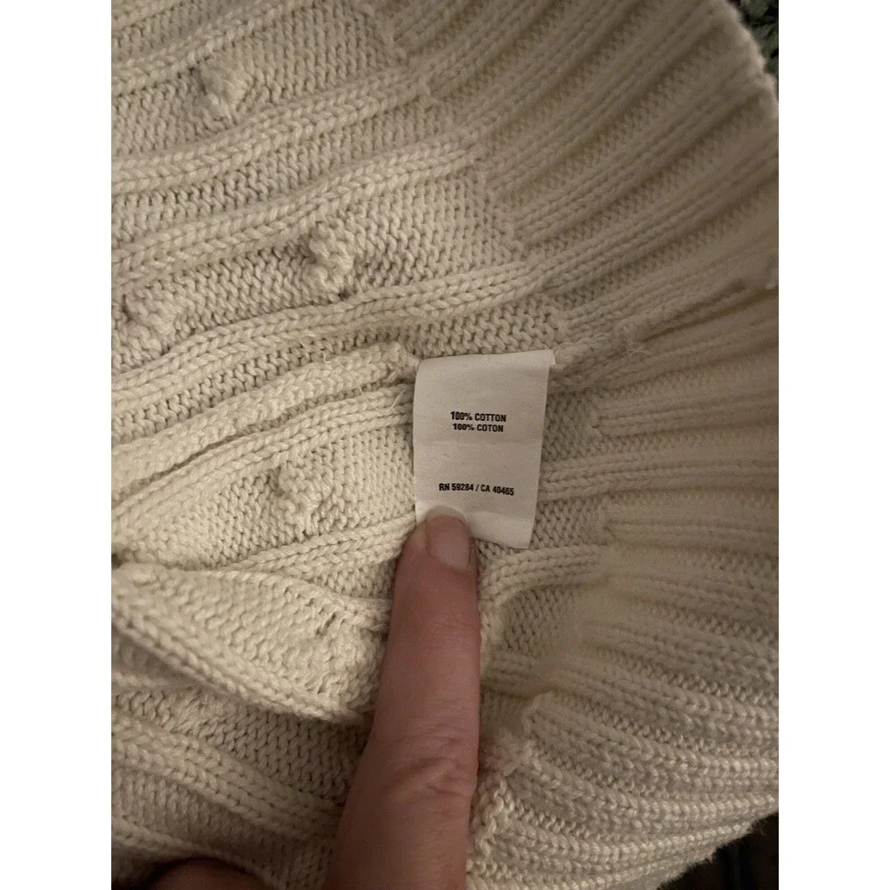 The Children’s Place V-neck Cable Knit Cricket Sweater Size M 7/8